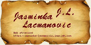 Jasminka Lacmanović vizit kartica
